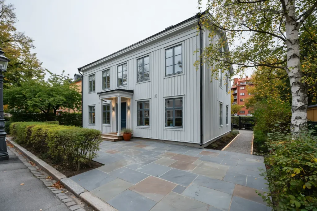 stenl ggning runt hus med natursten i s dermalm stockholm